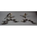 A Near Pair of Silver Plated Hors d'oeuvres Servers in the Form of Flowers, Having Removable