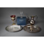 A Collection of Metal and Glassware to include Continental Gilt and Transfer Printed Decorated