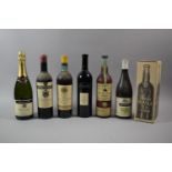 A Collection of Wines and Spirits to Include Pol Aime Champagne, 1955 Domaine Des Graves,