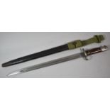 A British 1907 Pattern Sword Bayonet with Leather Covered Scabbard