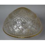 A Cut Glass Lamp Shade, 28cm Diameter