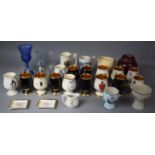A Collection of Various Ceramic Goblets by Prinknash, Storage Jars etc