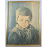 A Gilt Framed Print, "The Crying Boy" After Giovanni Bragolin, 68cm high