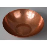 A Beaten Copper Bowl, Stamped LRI, Borrowdale, 22cm Diameter