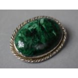 A Silver and Malachite Brooch, Sheffield 1987