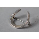 A Novelty Lucky Horseshoe Brooch, Sterling Silver