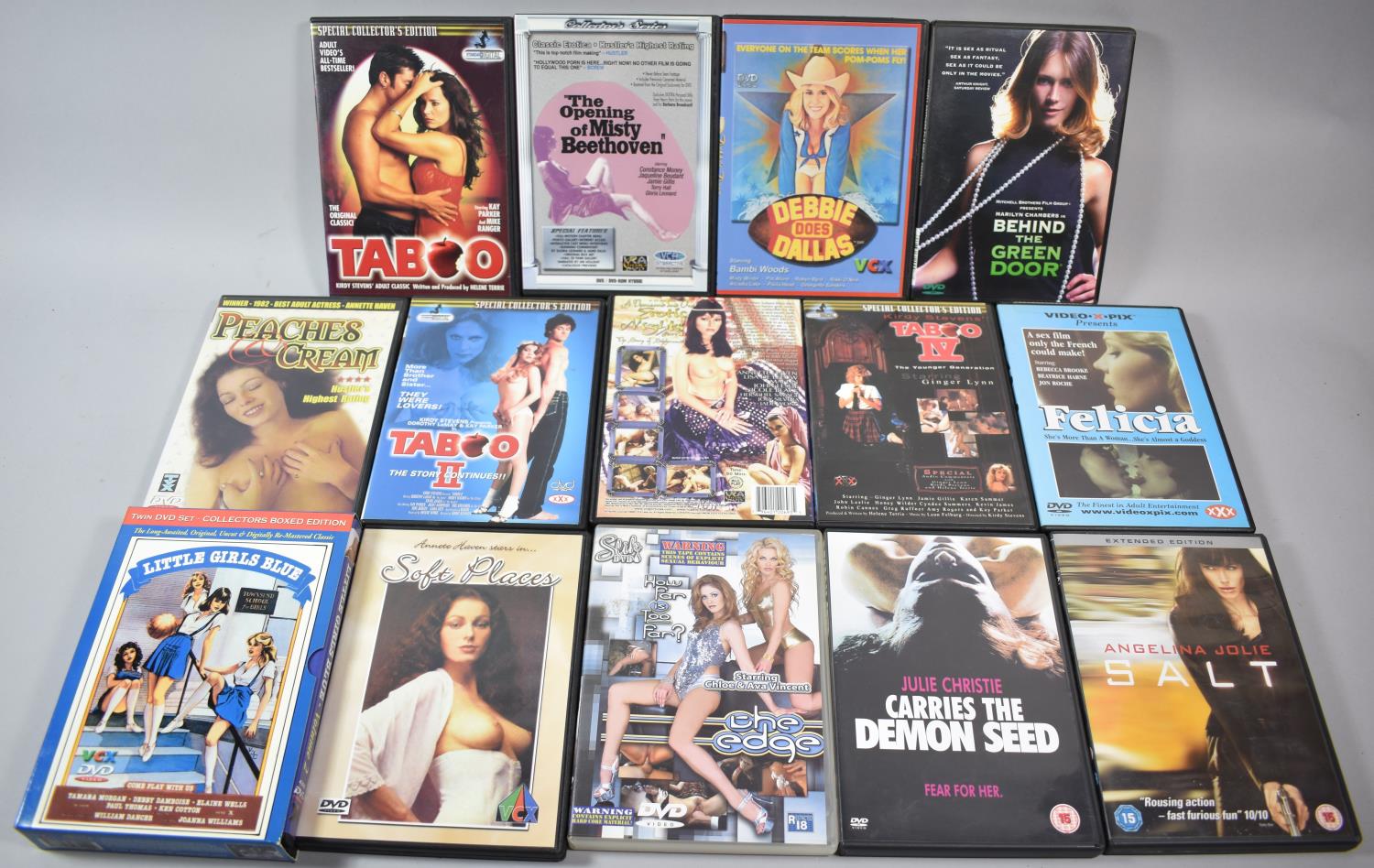 A Collection of Adult DVD's to Include Remastered Classic Erotic films