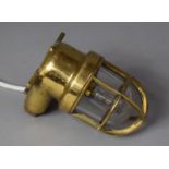 A Brass Wall Mounting Bulk Head Light, 13cm