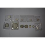 A Collection of 12 Victorian British Silver Coins, Crowned Head to Include One Crown, One Florin,