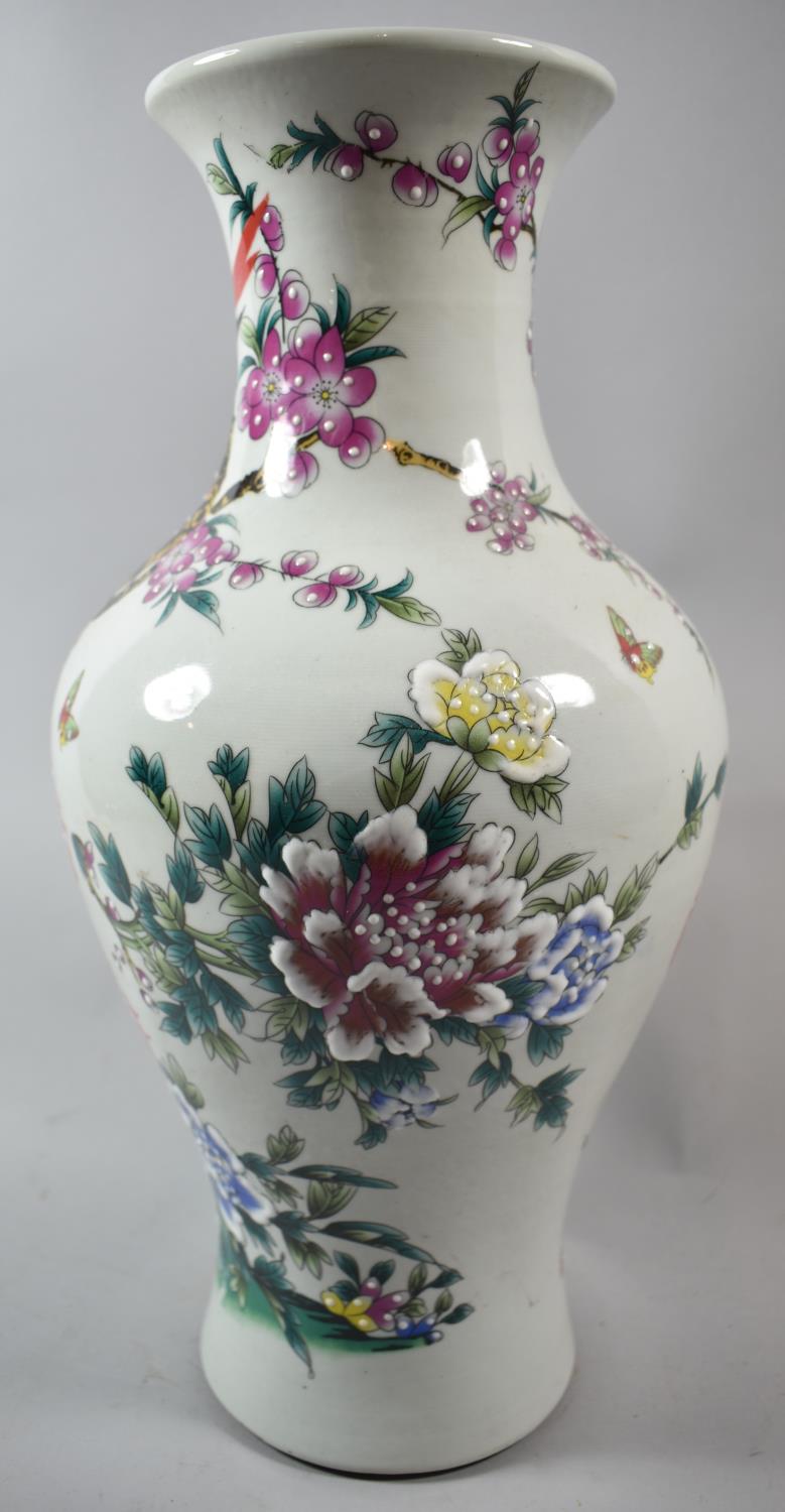 A Large Chinese Famille Rose Vase, 42.5cm high - Image 2 of 4