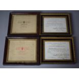 A Collection of Four Framed Victorian School Certificates