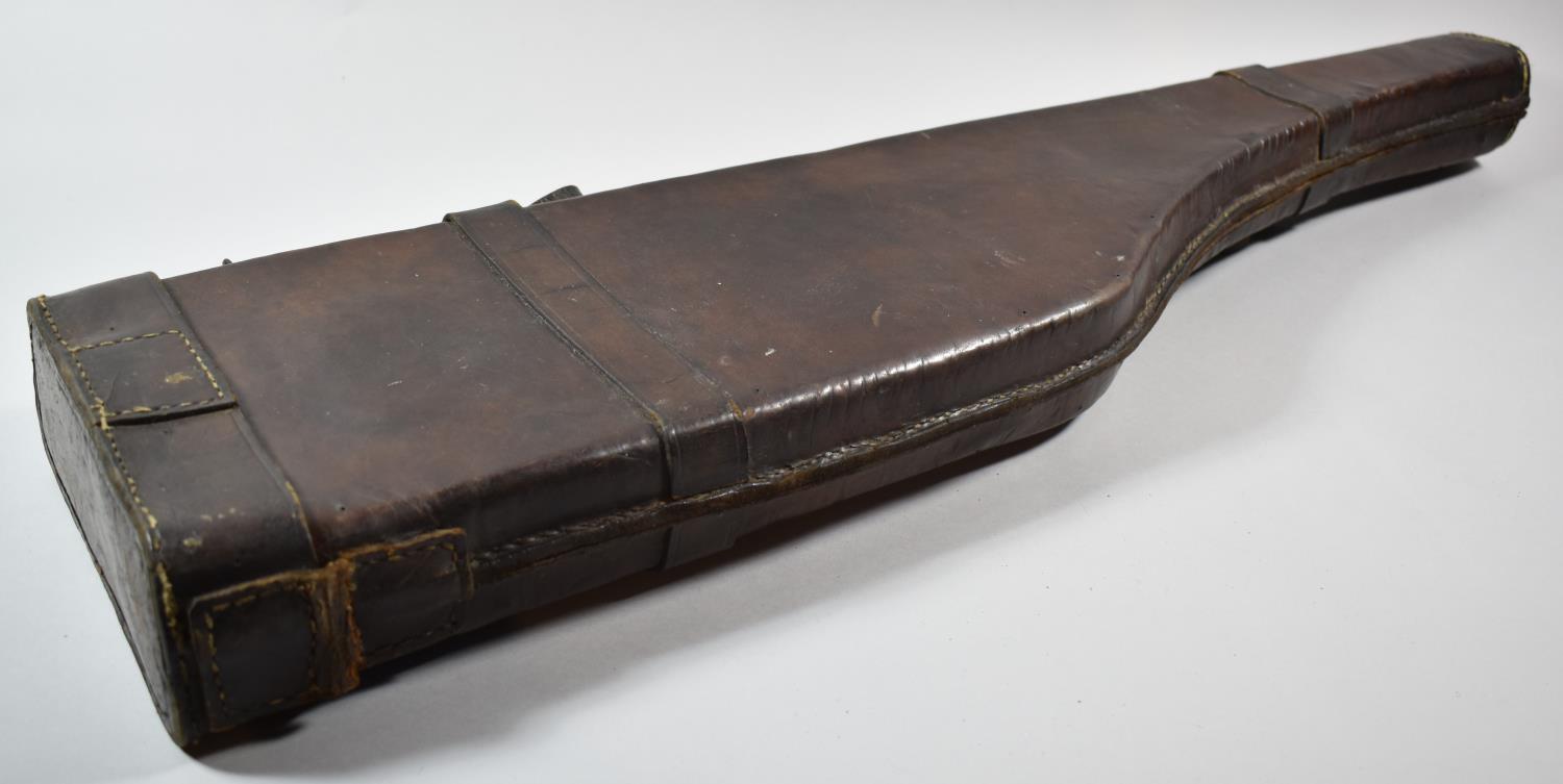 A 19th Century Leather Leg of Mutton Shotgun Case, 86cm Long