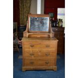 An Edwardian Satinwood Dressing Chest For Restoration, 92cm wide