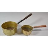 Two Vintage Brass Saucepans