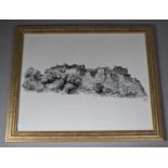 A Framed Print, Edinburgh Castle, Signed in Pencil and no. 1/27, 57x48cm