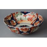 A 19th Century Japanese Imari Bowl with Wavy Rim, 24.5 Wide