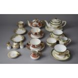 A Collection of Noritake Teawares to include Imari Pattern Example, Teapot, Cup and Saucers, Cream