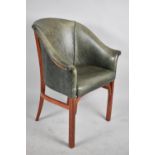 A Leather Effect Tub Armchair