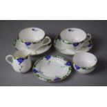 An Early/Mid 20th Century Floral Pattern Tea For Two Set to Comprise Two Teacups and Saucers,