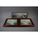 A Collection of Three Oils Depicting Coastal Scenes