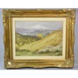 A Gilt Framed Watercolour Depicting Shropshire Hills, 31cm Wide