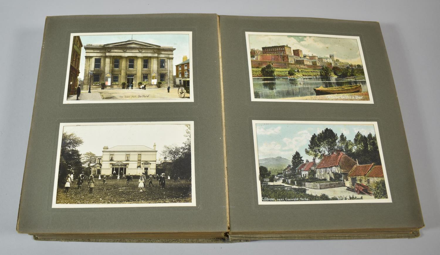 An Early 20th Century Postcard Album Containing Mixed, Coloured and Monochromed Postcards, WWI Silk, - Image 2 of 3