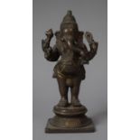 An Indian Bronze Study of Hindu God Ganesh, 14.5cm High
