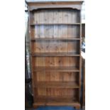 A Modern Six Shelf Open Bookcase, 95cm Wide