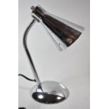 A Good Quality Chrome Desk Lamp, in Full Working Order