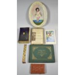 A Collection of Vintage Items to include 18/19th Century Carved Wooden Painted Oval Plaque Depicting