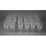 A Collection of Royal Brierley Cut Glass Bruce Pattern Small Wines (30 in total)