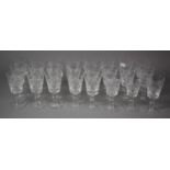 A Collection of Royal Brierley Cut Glass Bruce Pattern Small Wines (24 in Total)