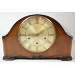 A 1950's Walnut Cased Westminster Chime Mantle Clock, 36cm wide