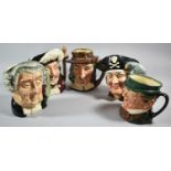 A Collection of Five Royal Doulton Character Jugs