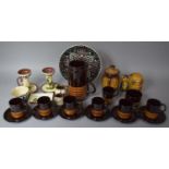 A Collection of Ceramics to include Treacle Glazed Coffee Set (Coffee Pot Missing Lid) Treacle