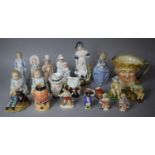 A Collection of Continental and English Figural Ornaments to include Bisque Baby Examples (AF)