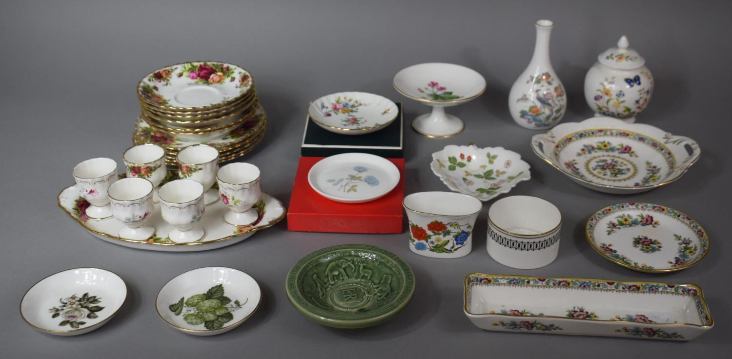 A Collection of Ceramics to include Royal Albert Old Country Roses, Saucers, Side Plates, Oval