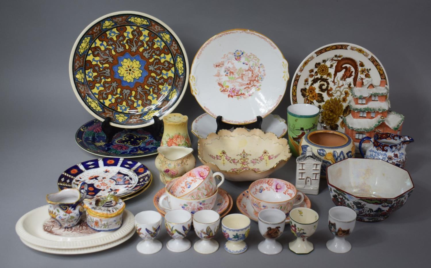 A Collection of 19th Century and Later Ceramics to Include Royal Doulton Edwardian Decorated Plates,