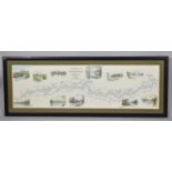 A Framed Print of Fishermans Map of Salmon Pools on the River Dee, Compiled By Nigel Houldsworth,