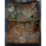 Two Boxes of Various Glassware to include Cups, Bowls, Jugs Etc