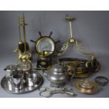 A Collection of Various Metalwares to include Late 19th Century Coffee Bean Grinder, Pewter