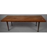 A Rectangular Meredew Teak Coffee Table Supported by Four Tapering Supports, 116cms Wide