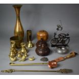 A Collection of Various Metalwares to include Brass Weights, Engraved Niello Style Indian Brass