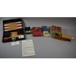 A Collection of Various Vintage Toys to Include Wooden Chess Set, Chad Valley Boxed Example, Cars