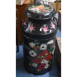 A Bargeware Style Decorated Milk Urn, 73cms High