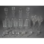 A Collection of Royal Brierley Bruce Pattern glassware to include Four Hock Glasses with Knopped