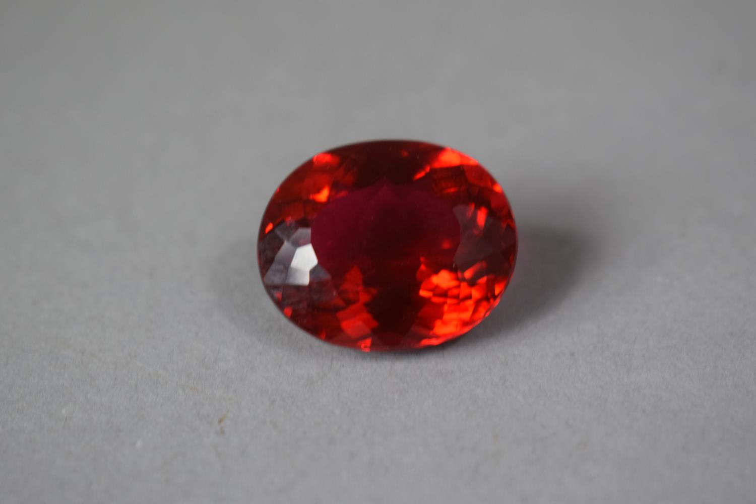 A 21x17.5mm Brazilian Hot Red Topaz - Image 2 of 3