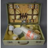 A Vintage Cased Sirram Picnic Hamper with Contents, 49c5cms Wide