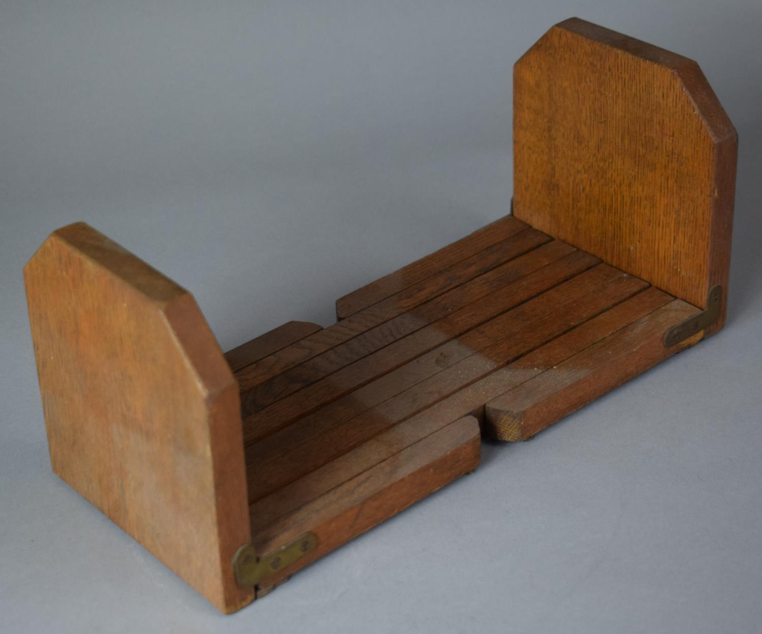 A Early/Mid 20th Century Oak Extendable Book Slide - Image 2 of 2