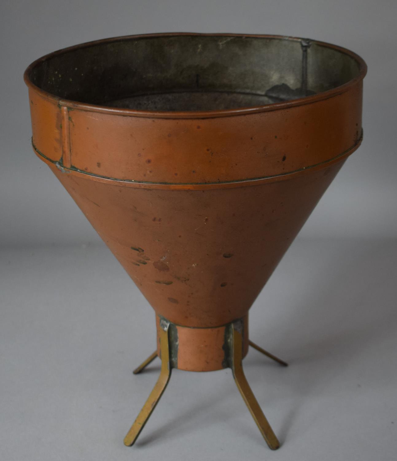 An Agricultural Copper Corn Funnel, 30.5cms High